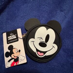 Primark Disney Winking Mickey Mouse Coin Purse - Black and White